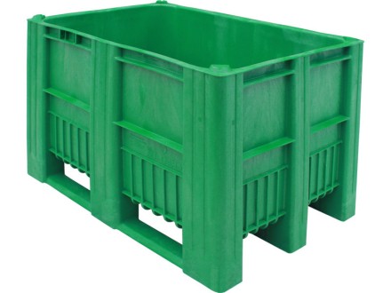 BoxPallet 1200х800х740 мм зеленый сплошной купить в Самаре