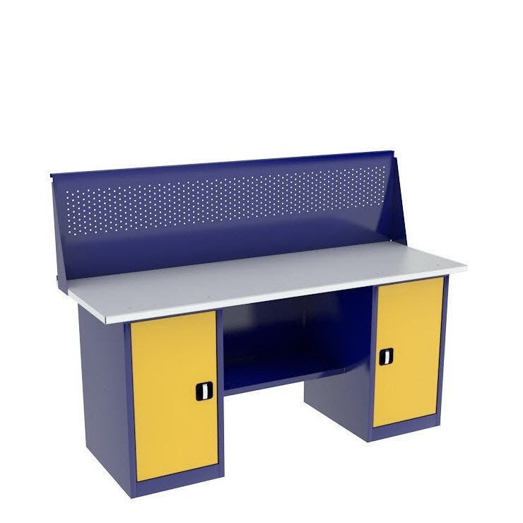 Верстак двухтумбовый ВП-5/1,6 с экраном купить в Самаре Верстак двухтумбовый ВП-5/1,6 с экраном купить в Самаре