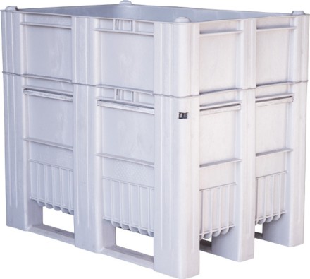 BoxPallet 1200х800х1035 сплошной, на полозьях серый купить в Самаре