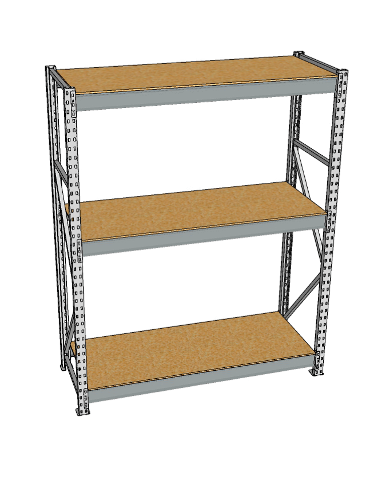 Стеллаж грузовой СГР 2500x1800x400 3 полки (ДСП) купить в Самаре Стеллаж грузовой СГР 2500x1800x400 3 полки (ДСП) купить в Самаре