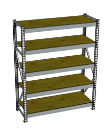 Стеллаж грузовой СГР 2000x1800x400 5 полок (фанера) Стеллаж грузовой СГР 2000x1800x400 5 полок (фанера)