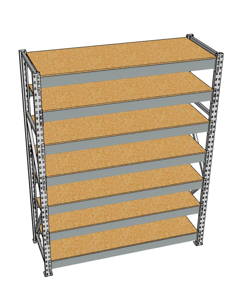 Стеллаж грузовой СГР 2500x1800x1000 7 полок (ДСП) купить в Самаре Стеллаж грузовой СГР 2500x1800x1000 7 полок (ДСП) купить в Самаре