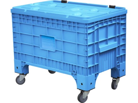 Big Box 1017х636х793 на колёсах, с крышкой, на петлях голубой купить в Самаре