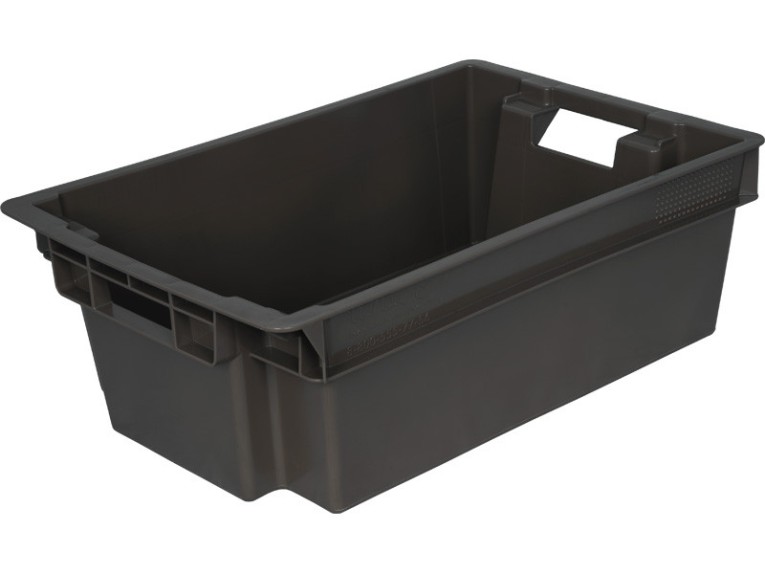 Ящик мясной сплошной 600х400х200 цв. чёрный купить в Самаре