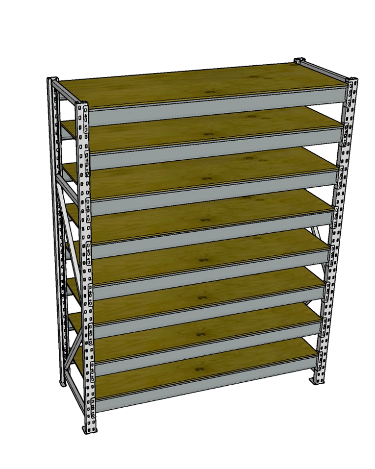 Стеллаж грузовой СГР 3000x900x1000 8 полок (фанера) купить в Самаре Стеллаж грузовой СГР 3000x900x1000 8 полок (фанера) купить в Самаре