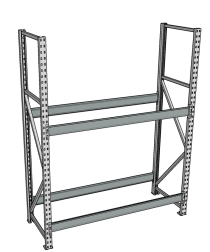 Стеллаж грузовой СГР 2500x1200x400 2 полки (без настила) Стеллаж грузовой СГР 2500x1200x400 2 полки (без настила)