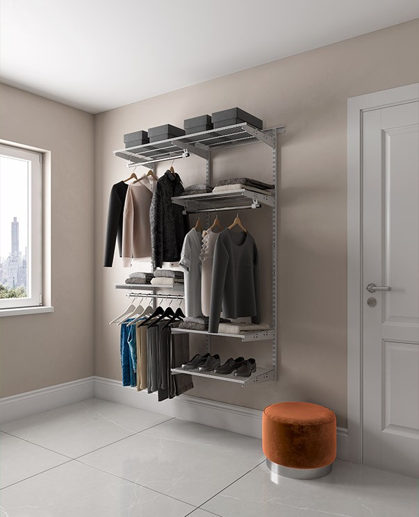 Гардеробная система Практик Home Optima G120 белая купить в Самаре Гардеробная система Практик Home Optima G120 белая купить в Самаре