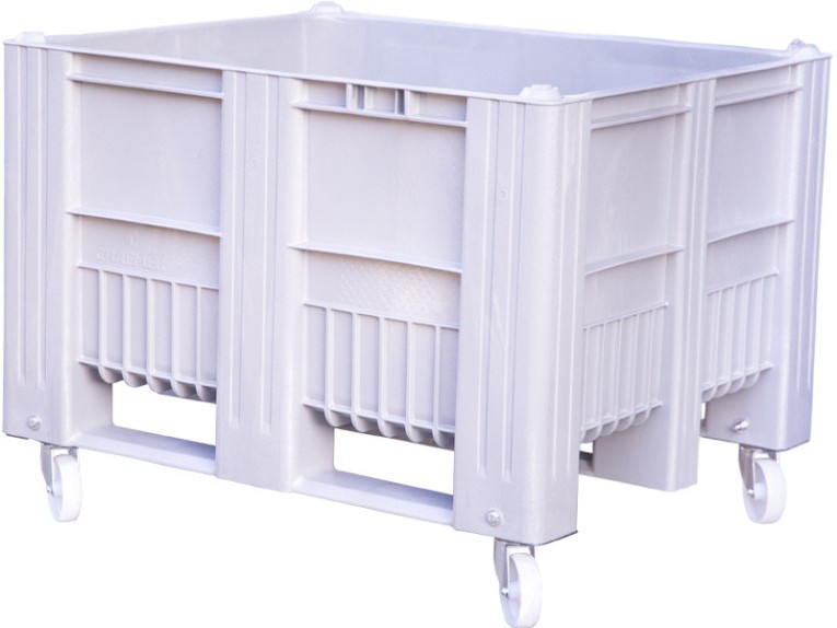 BoxPallet 1200x1000x900 мм сплошной на колесах серый купить в Самаре