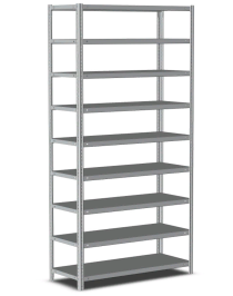 Стеллаж металлический Титан МС-500 1000х1000х500 9 полок Стеллаж металлический Титан МС-500 1000х1000х500 9 полок