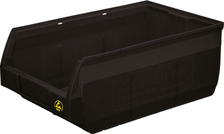 Ящик Palermo 500х310х200 PP, черный антистатичный купить в Самаре