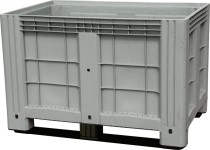 Контейнер 1200х800х800 мм сплошной серый на полозьях Контейнер 1200х800х800 мм сплошной серый на полозьях