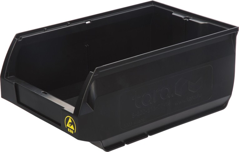 Ящик Milano 350х230х150 PP, черный антистатичный купить в Самаре Ящик Milano 350х230х150 PP, черный антистатичный купить в Самаре