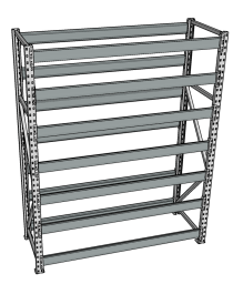 Стеллаж грузовой СГР 3000x1800x600 7 полок (без настила) Стеллаж грузовой СГР 3000x1800x600 7 полок (без настила)