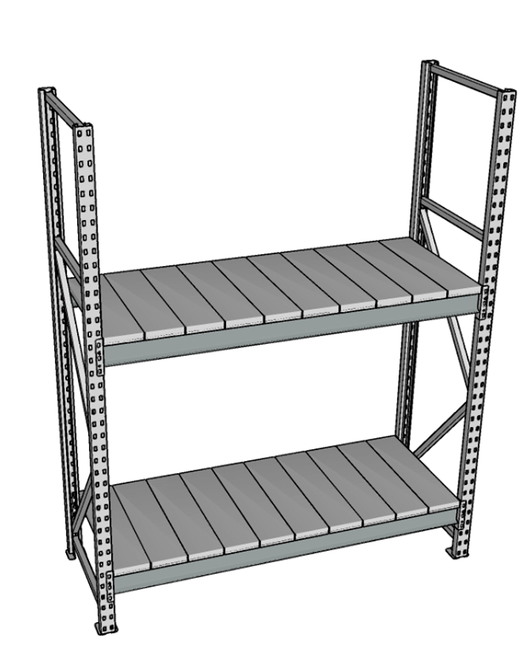 Стеллаж грузовой СГР 3000x1800x1000 2 полки (металл) купить в Самаре Стеллаж грузовой СГР 3000x1800x1000 2 полки (металл) купить в Самаре