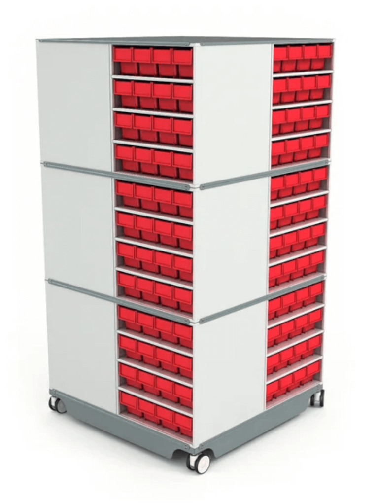 КП-02 Кассетница поворотная с красными ящиками купить в Самаре КП-02 Кассетница поворотная с красными ящиками купить в Самаре