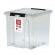 Контейнер Rox Box Original 50 (500х390х390 мм с крышкой и клипсами, на роликах, прозрачный) купить в Самаре