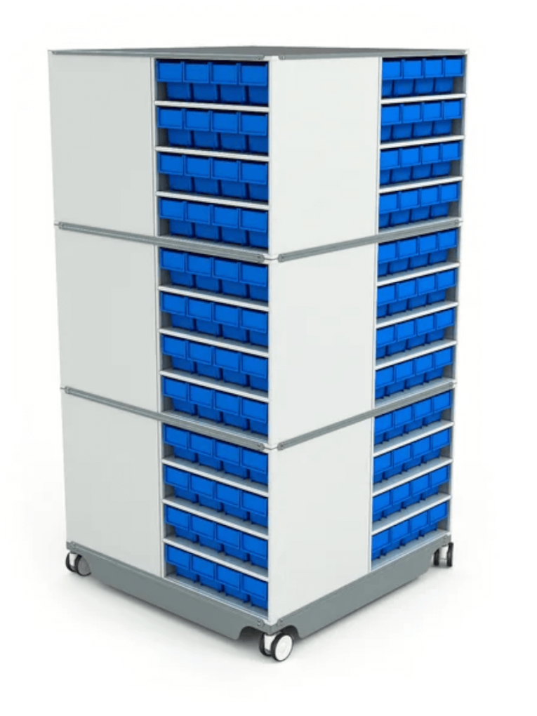 КП-02 Кассетница поворотная с синими ящиками купить в Самаре КП-02 Кассетница поворотная с синими ящиками купить в Самаре