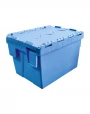 Ящик 400х300х250 сплошной, с крышкой синий