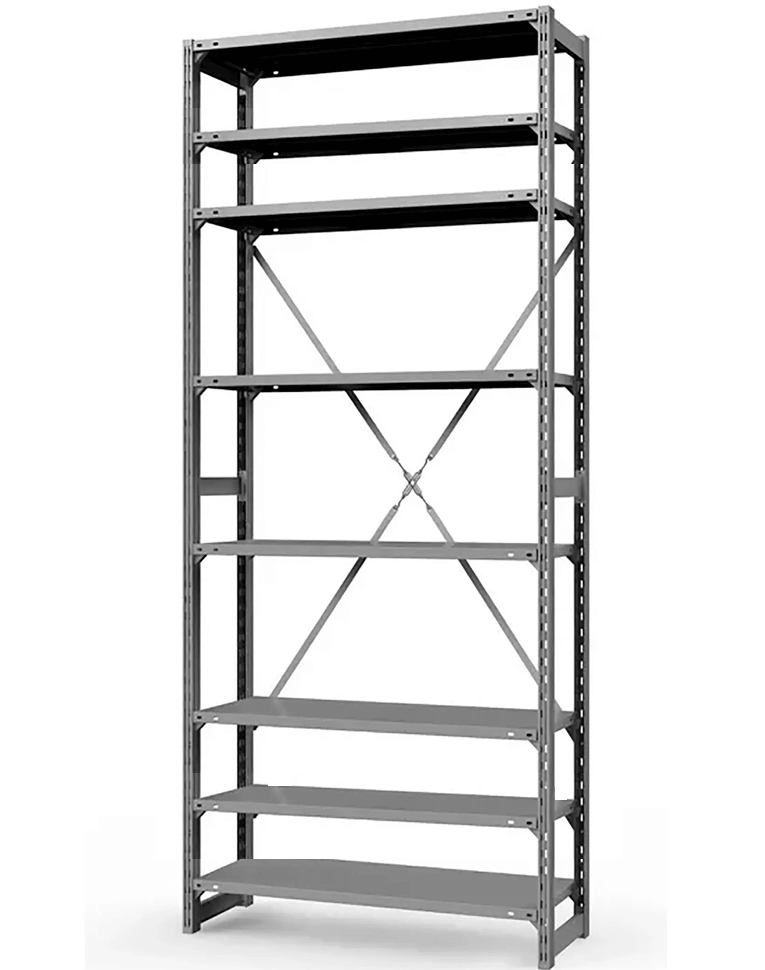 Стеллаж ТСУ 2500x700x400 8 полок (300 кг, перф) купить в Самаре Стеллаж ТСУ 2500x700x400 8 полок (300 кг, перф) купить в Самаре