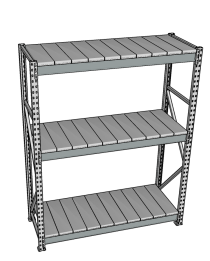 Стеллаж грузовой СГР 3000x1500x400 3 полки (металл)