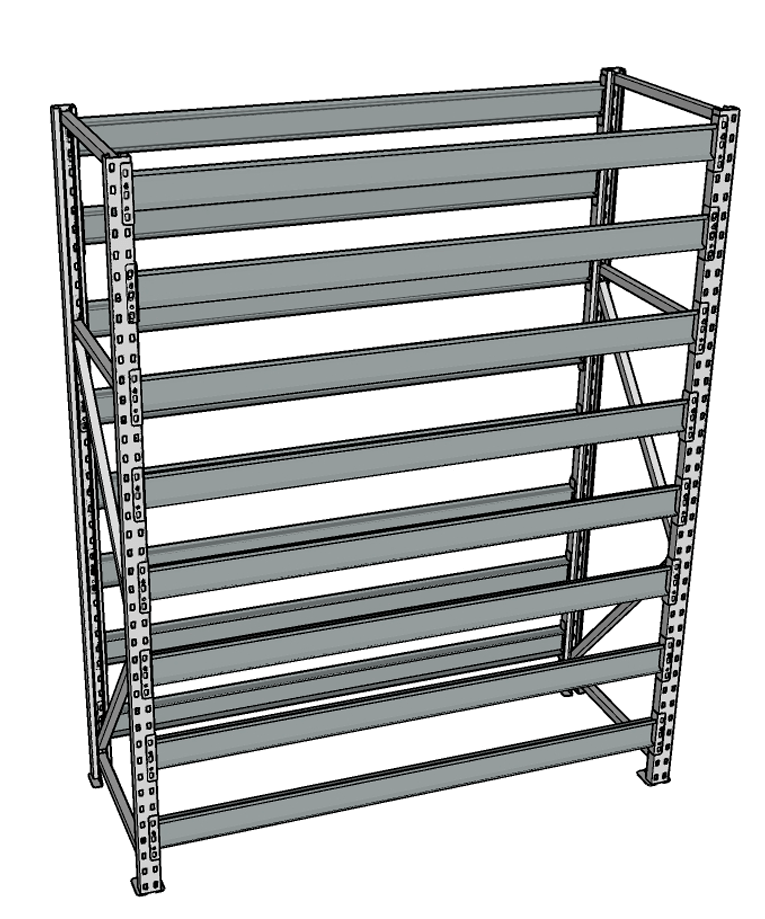 Стеллаж грузовой СГР 3000x1500x800 8 полок (без настила) купить в Самаре Стеллаж грузовой СГР 3000x1500x800 8 полок (без настила) купить в Самаре