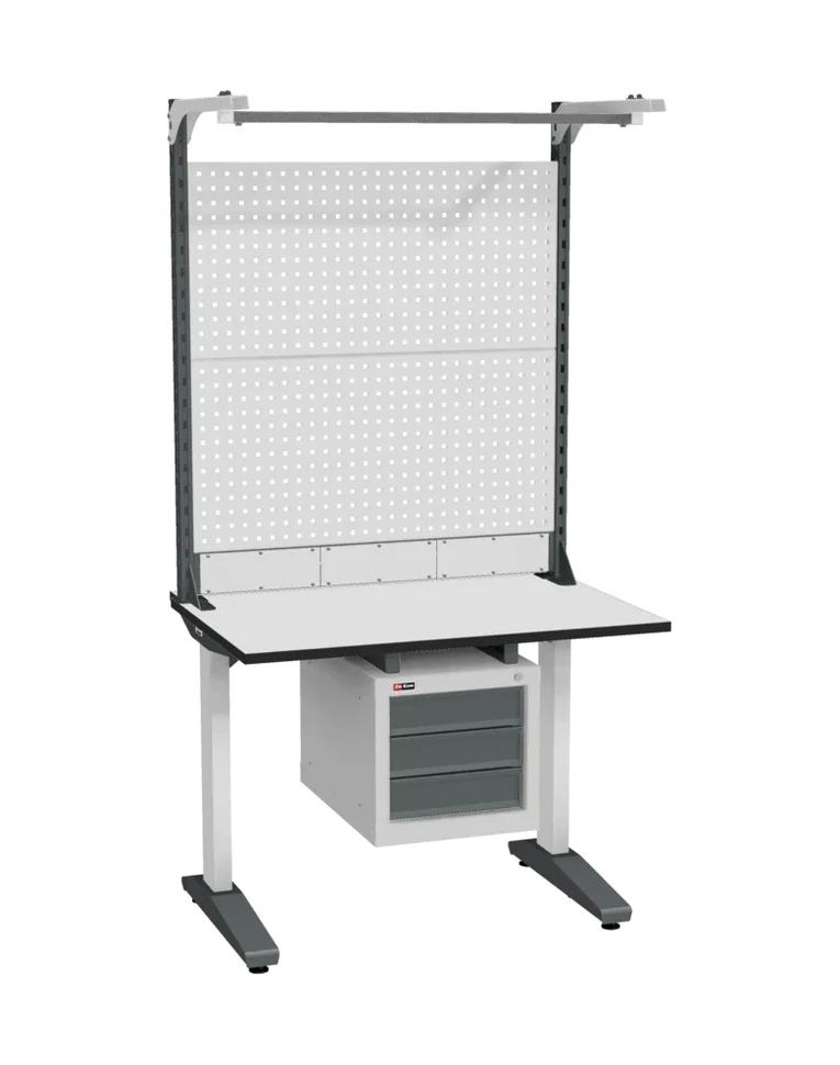 Стол монтажный ДиКом СР-100-01, ESD Thermopal, нерегулируемый, экран Э3, с подвесной тумбой купить в Самаре