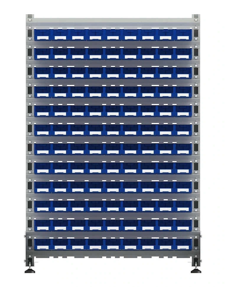 Стеллаж для пластиковых лотков SORTEX двухсторонний 1500x1000x800.01 купить в Самаре