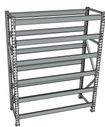 Стеллаж грузовой СГР 2000x1800x800 6 полок (без настила)