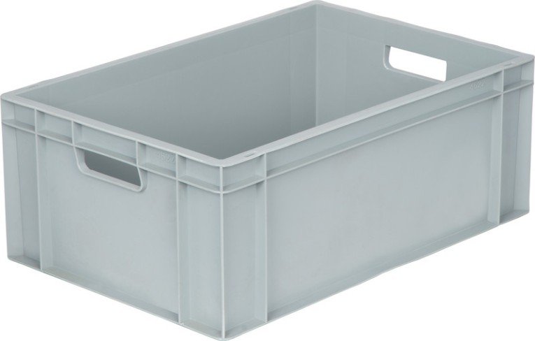 Ящик 600х400х230 сплошной, с ручками, дно с усилением, серый B-4622 купить в Самаре
