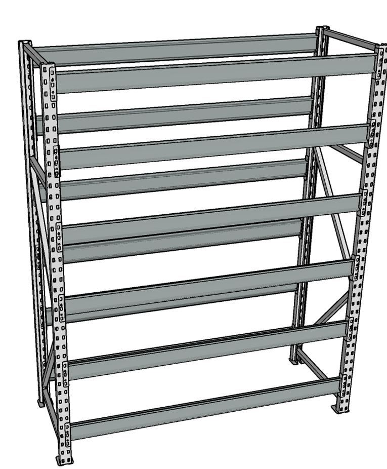 Стеллаж грузовой СГР 2000x2100x400 6 полок (без настила) купить в Самаре Стеллаж грузовой СГР 2000x2100x400 6 полок (без настила) купить в Самаре