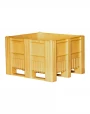 BoxPallet 1200x1000x740 мм сплошной на полозьях желтый BoxPallet 1200x1000x740 мм сплошной на полозьях желтый