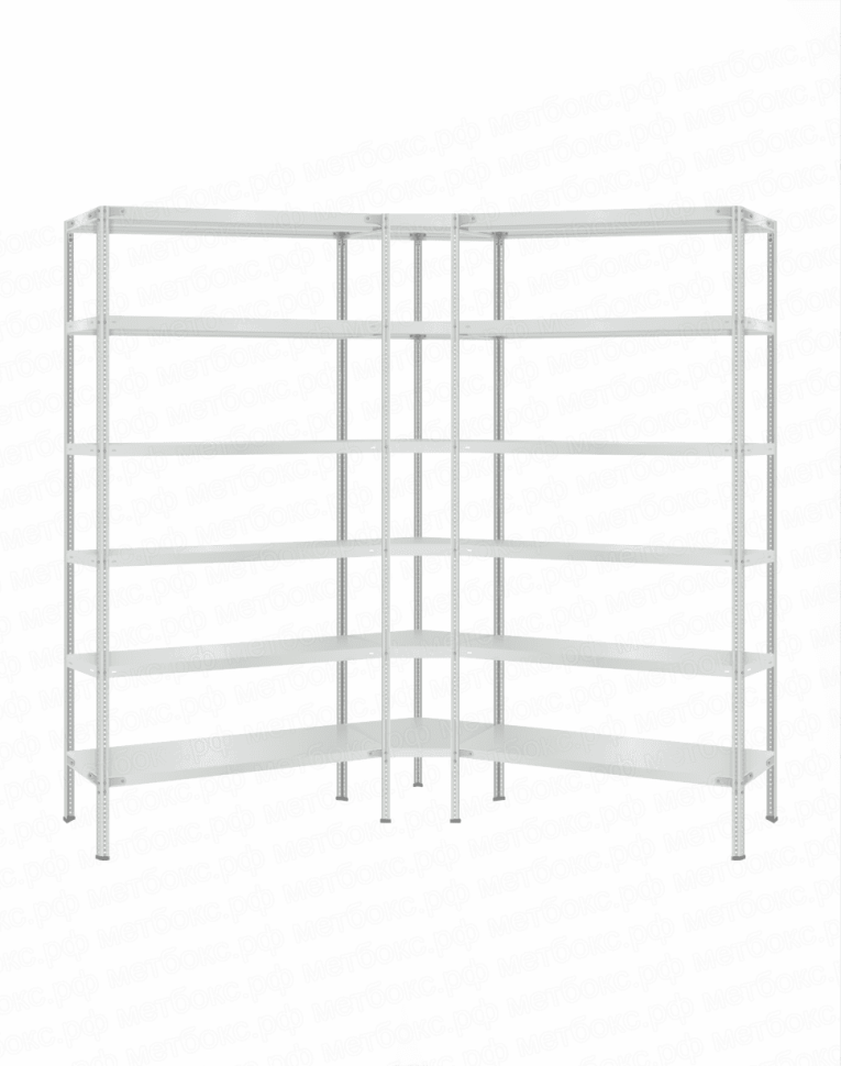 Стеллаж угловой 2000х1800х1800 (6 ярусов глубиной 600мм) купить в Самаре Стеллаж угловой 2000х1800х1800 (6 ярусов глубиной 600мм) купить в Самаре