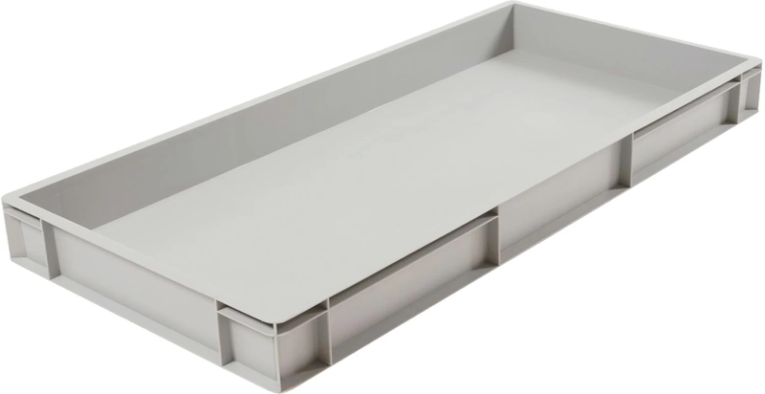 Ящик 1000х400х120 сплошной, без ручек, дно с усилением, серый B-4011 купить в Самаре Ящик 1000х400х120 сплошной, без ручек, дно с усилением, серый B-4011 купить в Самаре