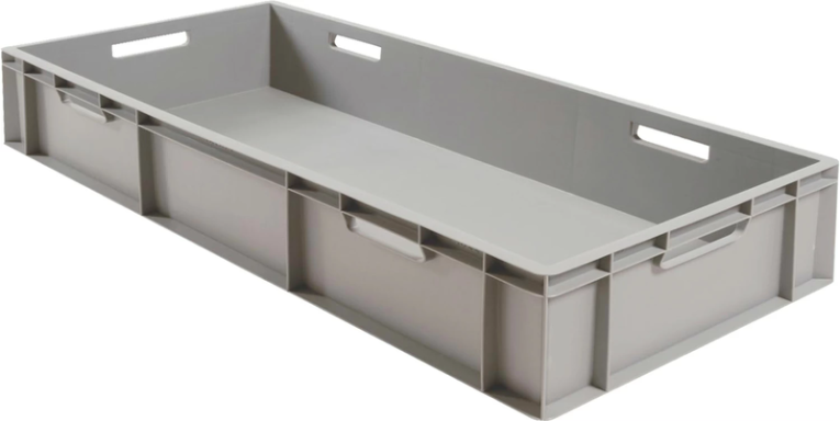 Ящик 1000х400х230 сплошной, с ручками, дно с усилением, серый B-4022 купить в Самаре Ящик 1000х400х230 сплошной, с ручками, дно с усилением, серый B-4022 купить в Самаре