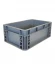Ящик п/п 300х200х120 сплошной, гладкое дно, цв. серый