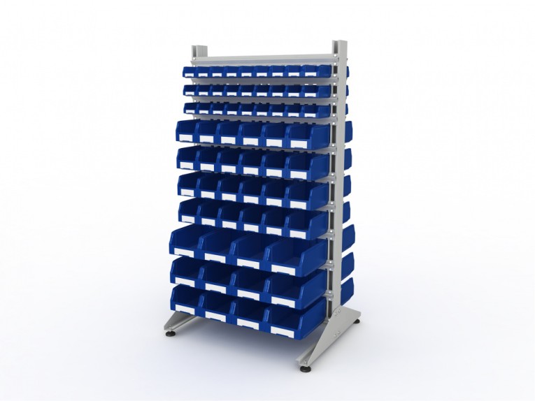 Стеллаж для пластиковых лотков SORTEX двухсторонний 1800x1000x800.05 купить в Самаре Стеллаж для пластиковых лотков SORTEX двухсторонний 1800x1000x800.05 купить в Самаре