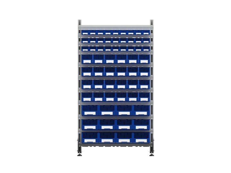 Стеллаж для пластиковых лотков SORTEX двухсторонний 1800x1000x800.05 купить в Самаре Стеллаж для пластиковых лотков SORTEX двухсторонний 1800x1000x800.05 купить в Самаре