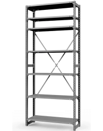 Стеллаж ТСУ 2500x1200x400 7 полок (300 кг, перф)