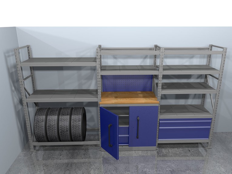 Стеллажная система хранения №2 Гараж купить в Самаре Стеллажная система хранения №2 Гараж купить в Самаре