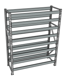 Стеллаж грузовой СГР 2500x900x1000 8 полок (без настила) Стеллаж грузовой СГР 2500x900x1000 8 полок (без настила)