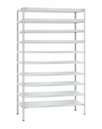 Стеллаж металлический Титан МС-500 2400х1200х500 10 полок Стеллаж металлический Титан МС-500 2400х1200х500 10 полок