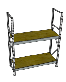Стеллаж грузовой СГР 3000x1200x400 2 полки (фанера) Стеллаж грузовой СГР 3000x1200x400 2 полки (фанера)