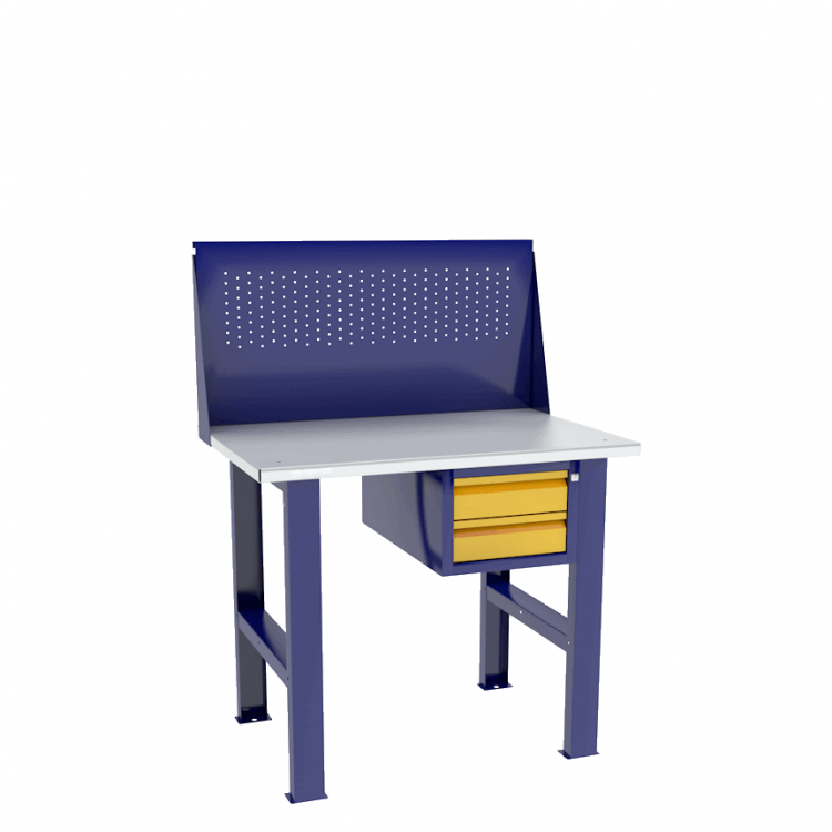 Верстак бестумбовый с подвесным ящиком ВП-Э с экраном купить в Самаре Верстак бестумбовый с подвесным ящиком ВП-Э с экраном купить в Самаре