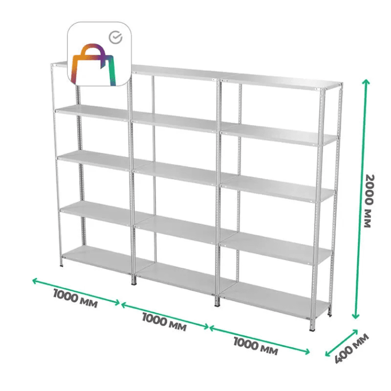 Стеллаж ПВЗ Сбер 2000х3000х400 5 полок купить в Самаре Стеллаж ПВЗ Сбер 2000х3000х400 5 полок купить в Самаре