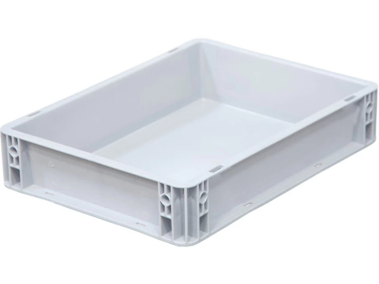 Ящик 400х300х75 сплошной, усиленное дно, цв. серый купить в Самаре Ящик 400х300х75 сплошной, усиленное дно, цв. серый купить в Самаре