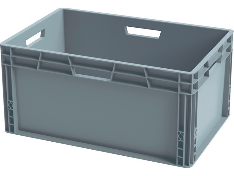Ящик 600х400х280 сплошной, усиленное дно, цв. серый купить в Самаре Ящик 600х400х280 сплошной, усиленное дно, цв. серый купить в Самаре