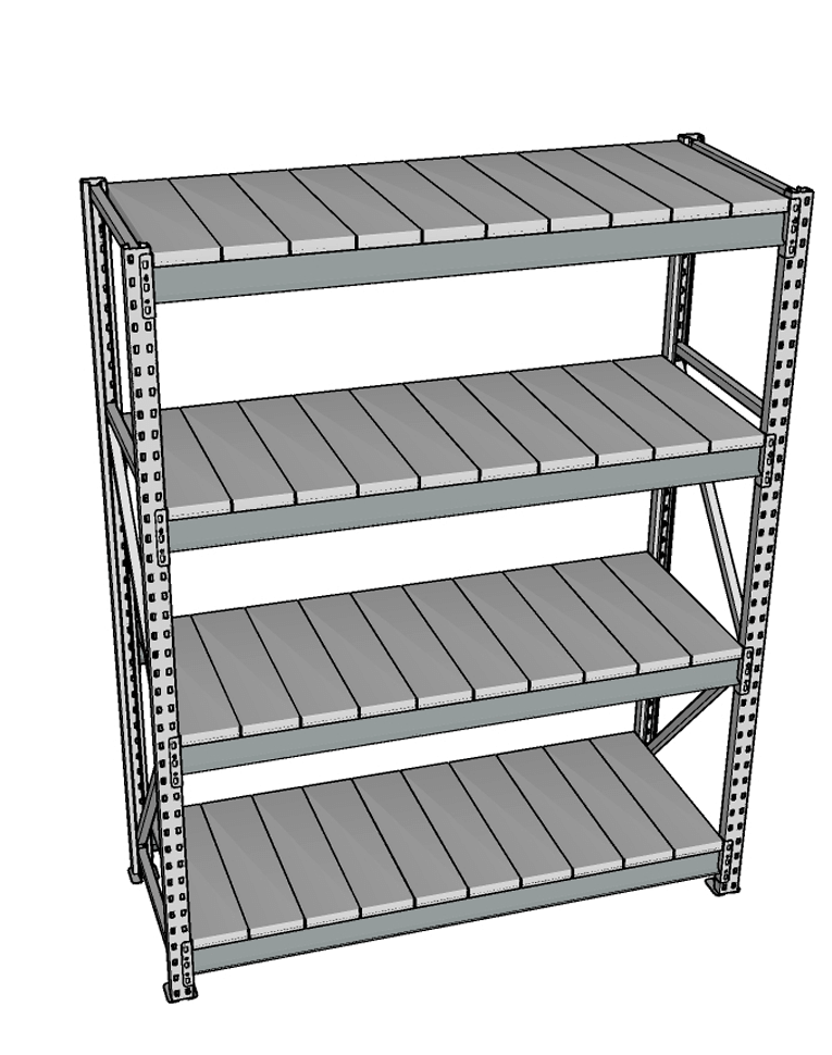 Стеллаж грузовой СГР 3000x1500x800 4 полки (металл) купить в Самаре Стеллаж грузовой СГР 3000x1500x800 4 полки (металл) купить в Самаре