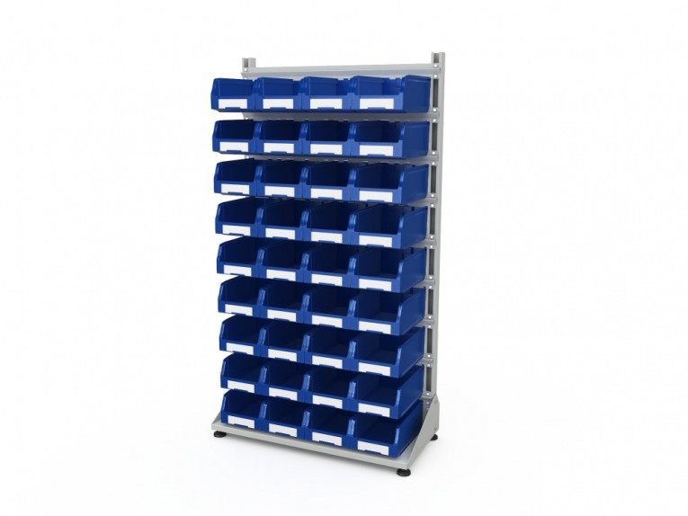 Стеллаж для пластиковых лотков SORTEX односторонний 1800x1000x450.03 купить в Самаре Стеллаж для пластиковых лотков SORTEX односторонний 1800x1000x450.03 купить в Самаре