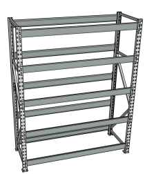 Стеллаж грузовой СГР 3000x1800x600 5 полок (без настила) Стеллаж грузовой СГР 3000x1800x600 5 полок (без настила)