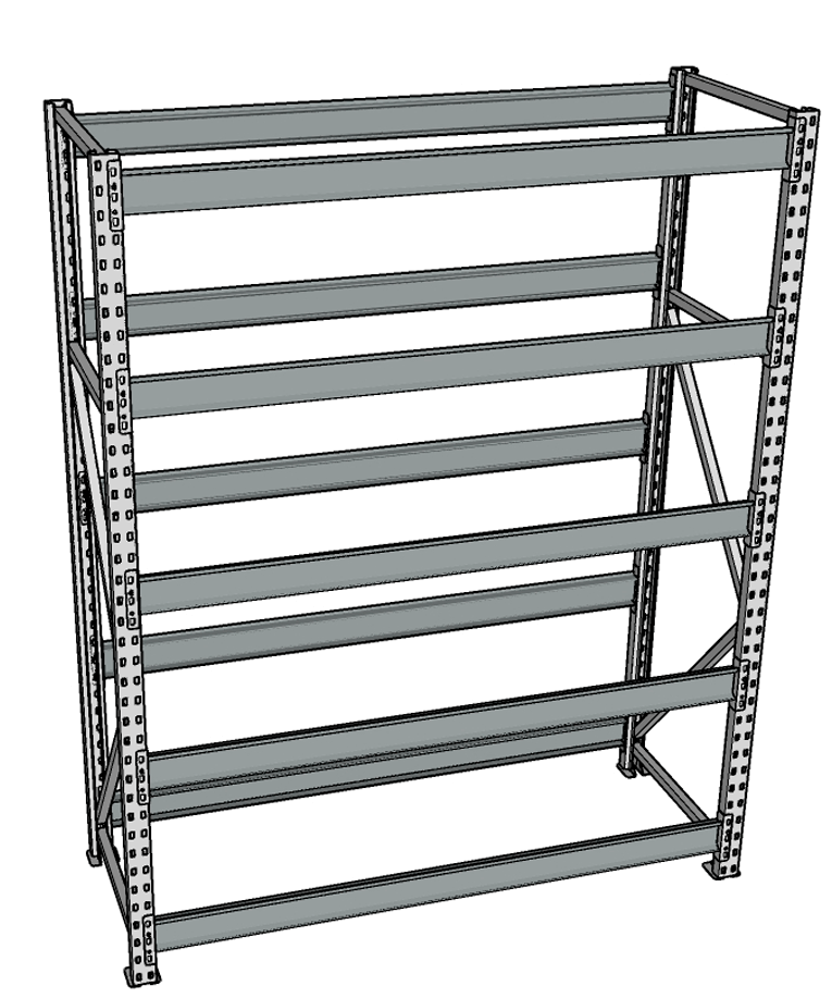Стеллаж грузовой СГР 3000x2100x400 5 полок (без настила) купить в Самаре Стеллаж грузовой СГР 3000x2100x400 5 полок (без настила) купить в Самаре